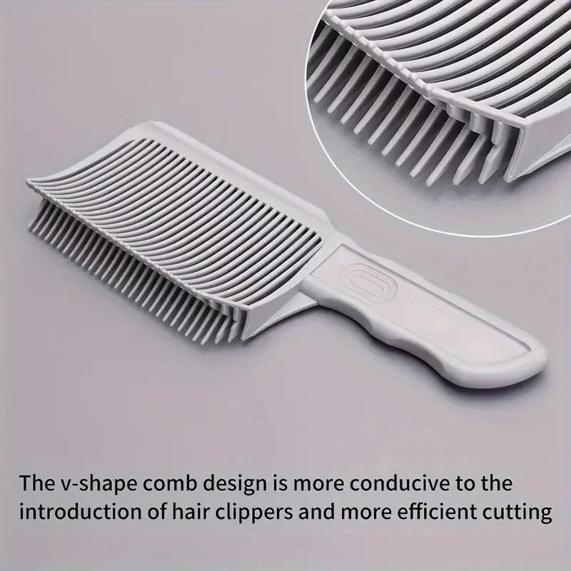 Men'S Grooming Salon - Profesyonel Berber Makası Karıştırma Tarağı, Düz