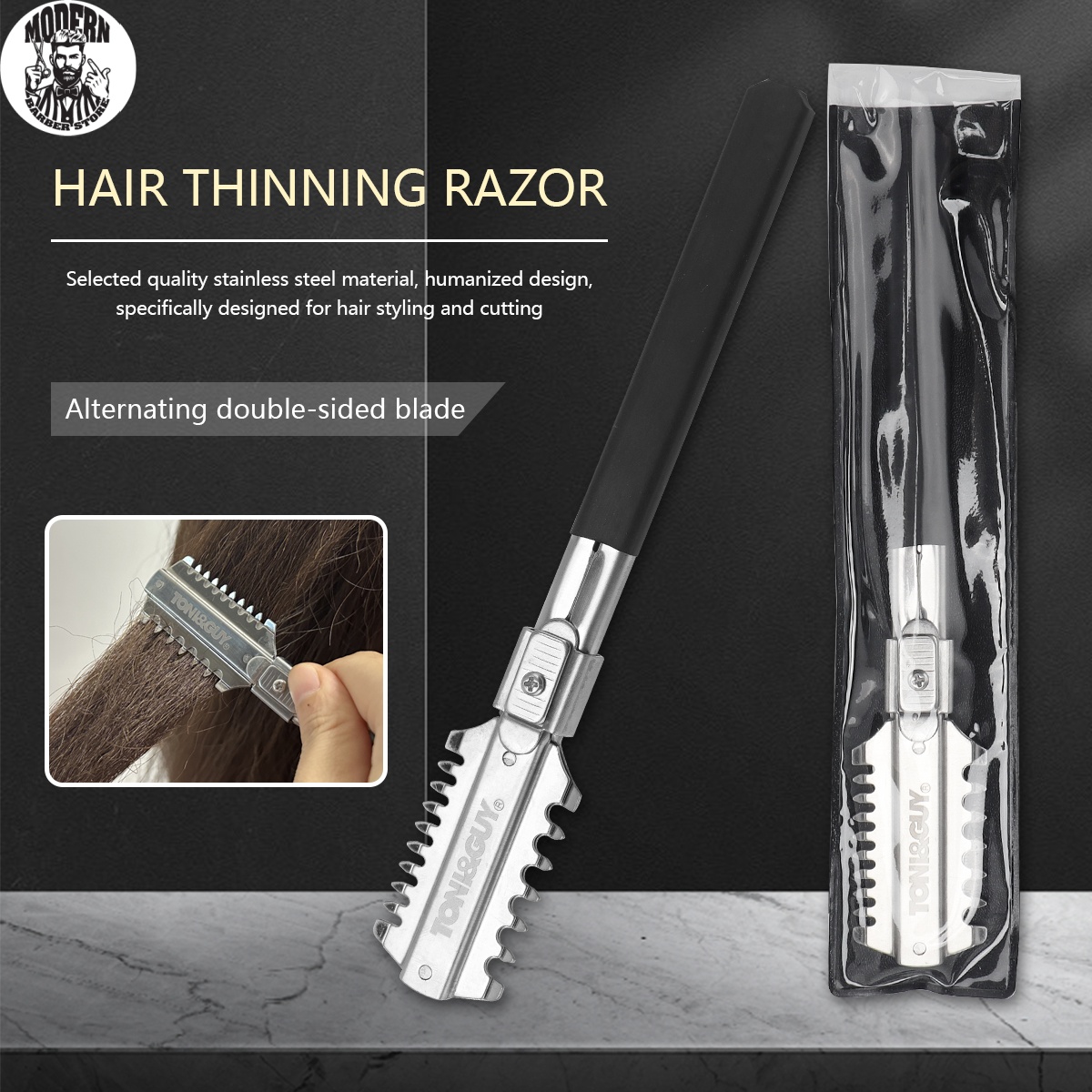 Men'S Grooming Salon - Salon Çift Taraflı Tıraş Saç Kesme