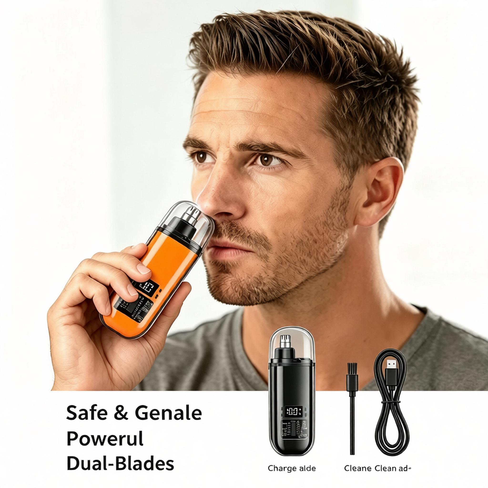 Men'S Grooming Day - Su Geçirmez Elektrikli Burun Kılı Kesme