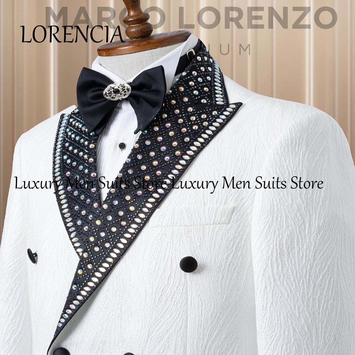 Lüks Kristal Boncuklu Yaka Det - Men'S Grooming Room incelemesi ve fiyatı